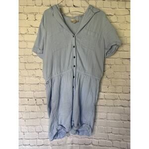 Loft Linen Jumpsuit, Baby Blue, Size M, Womens